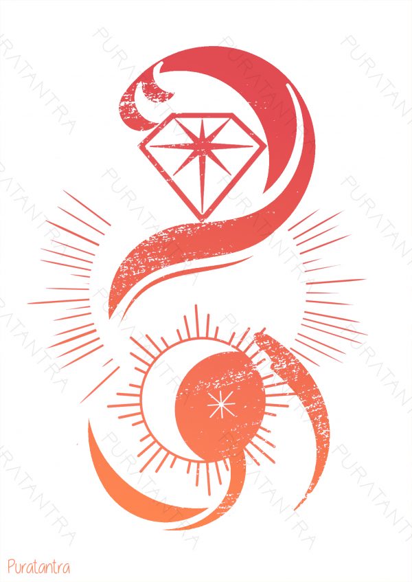 Tantra Awaken the Eternal Within – Where Light, Energy, and Essence Converge In Red & Orange