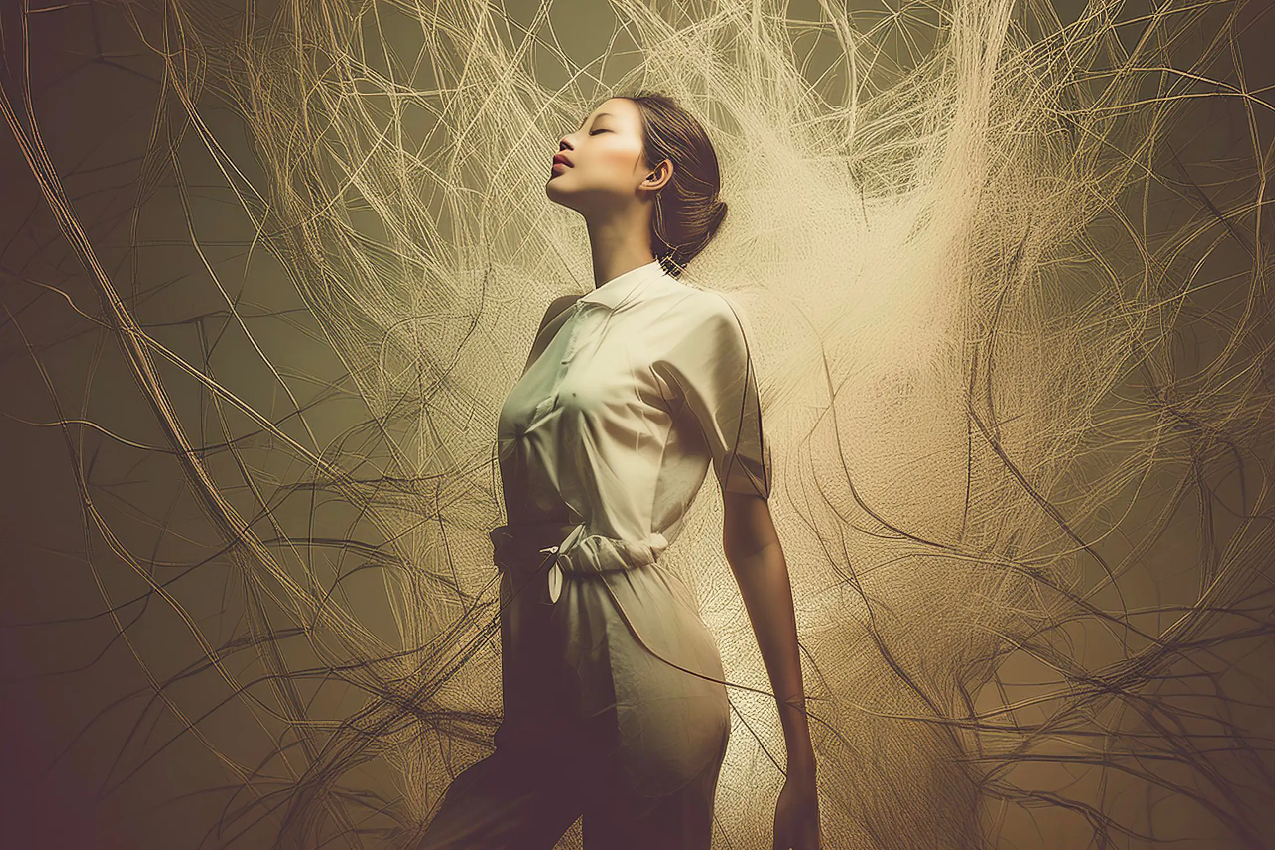 Tantra An image showing the harmony between serenity and chaos, blending calm and dynamic elements to symbolize balance and unity