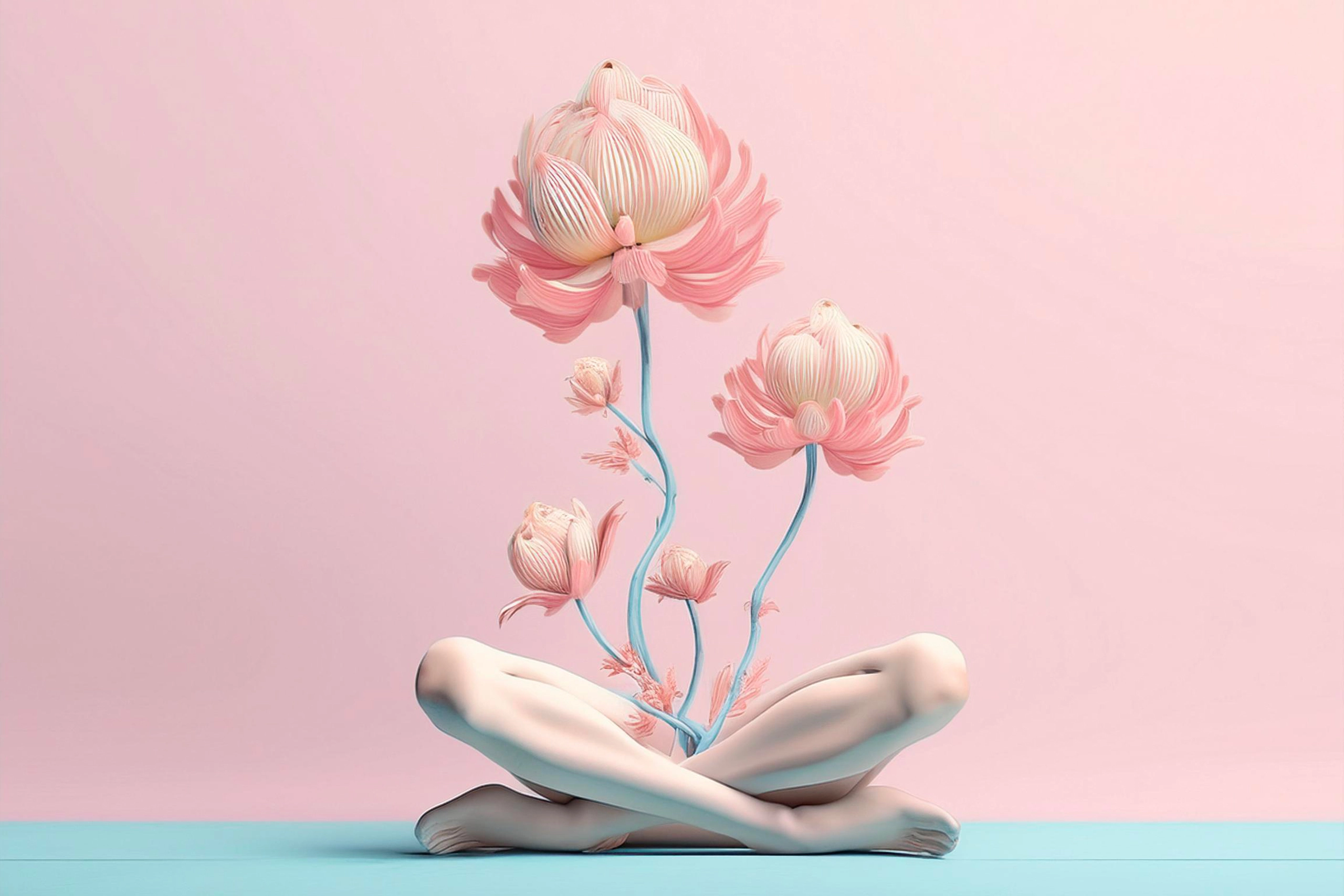 A close-up of a blooming flower bathed in soft sunlight, representing the awakening of feminine energy and inner strength