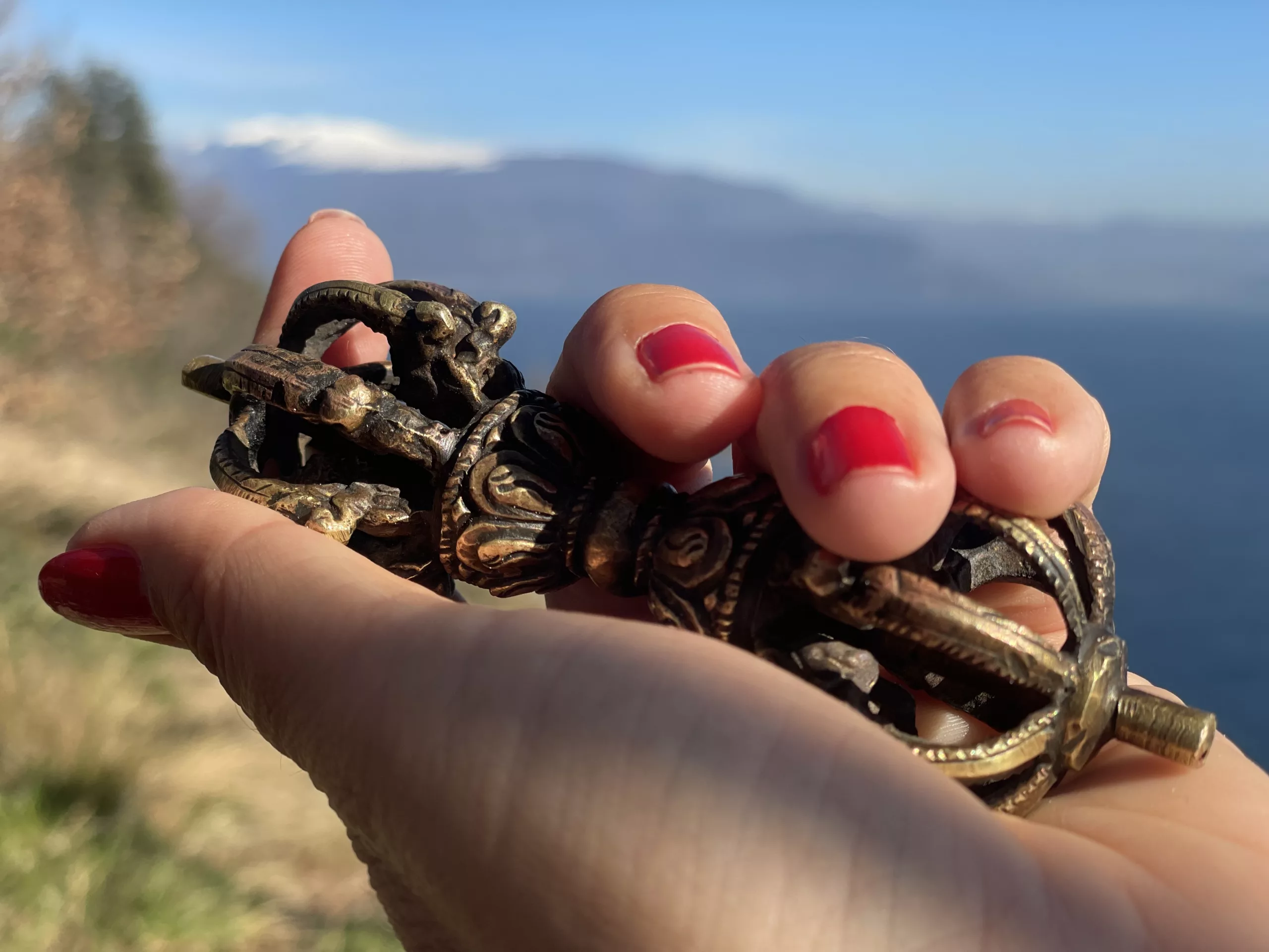 An image reflecting the wisdom of Akṣobhya and Vajra, symbolizing unwavering clarity and the power of the mind to transform through wisdom and compassion