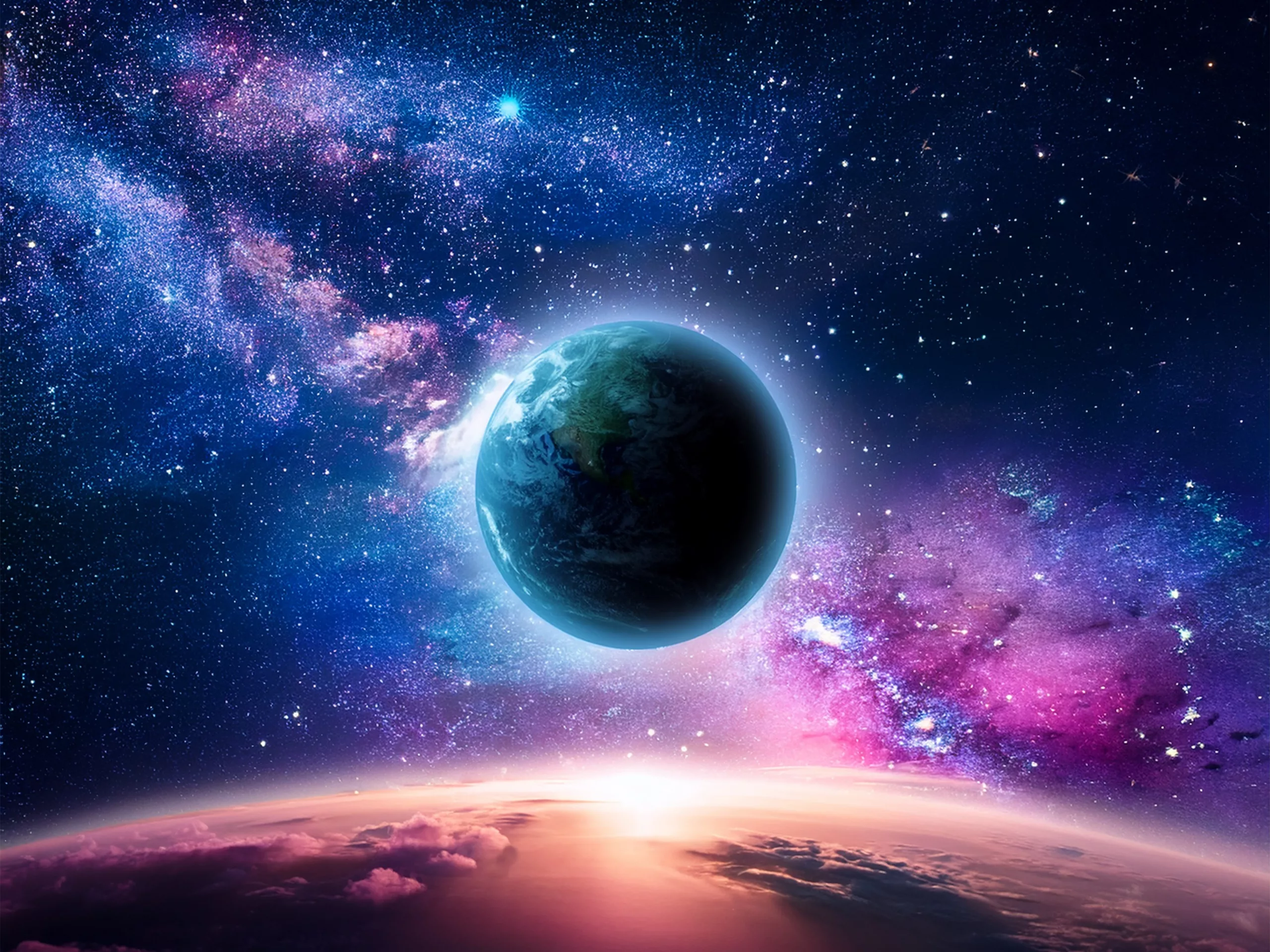 Tantra A glowing, spherical bubble suspended in space, reminiscent of Earth seen from afar its luminous surface evoking the structure of a cell or neural network. A symbolic image of the universe as a living, breathing organism