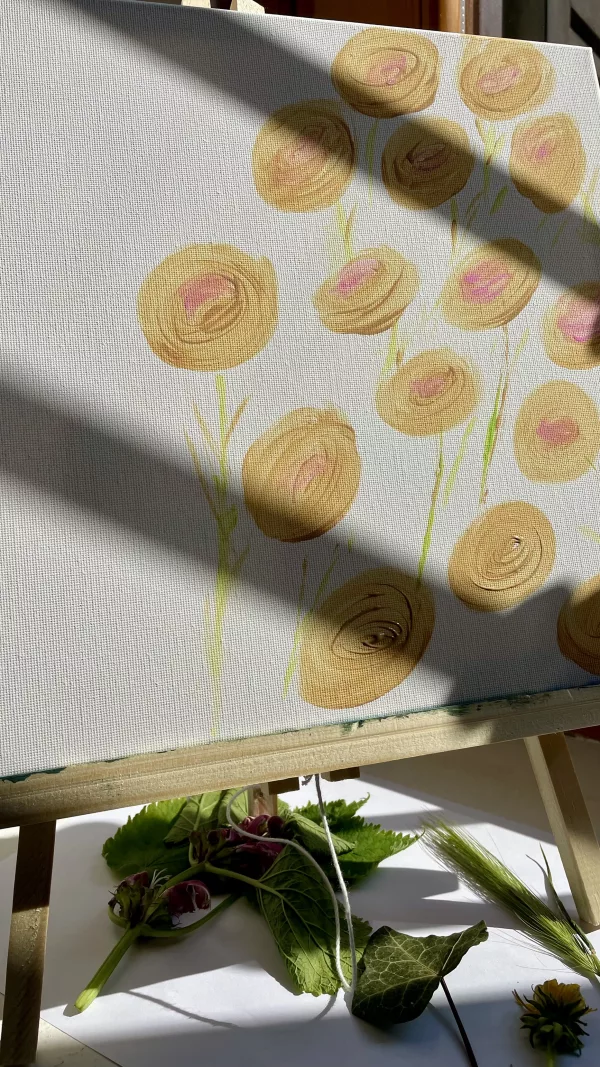 Tantra Original painting inspired by the forces of circles in nature, created through the vision of Sacred Tantra — a work that blends natural light, energetic symbolism, and spiritual connection with the environment